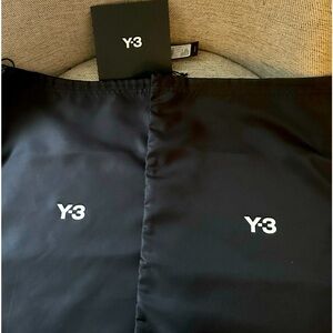 Set of 2 x Y-3 dust bag black white drawstring lined organization bag